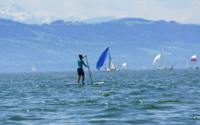 SUPpen bei Wind auf dem Bodensee