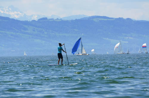 SUPpen bei Wind auf dem Bodensee