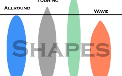 sup board arten und shapes