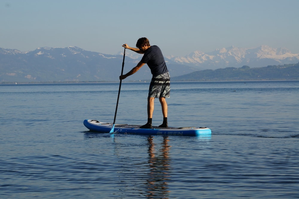 paddle board Bluefin action