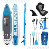 Bluefin Cruise 12'0" SUP Board Set | Aufblasbares Stand Up Paddle Board | 6 Zoll Dick | Fiberglas Paddel | Kajak Sitz | Komplettes Zubehör | 5 Jahre Garant